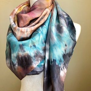 Hand Painted Silk Scarf